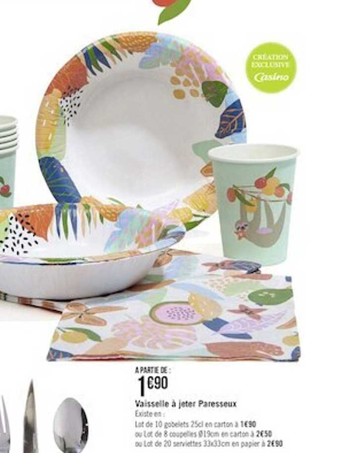 vaisselle à jeter paresseux