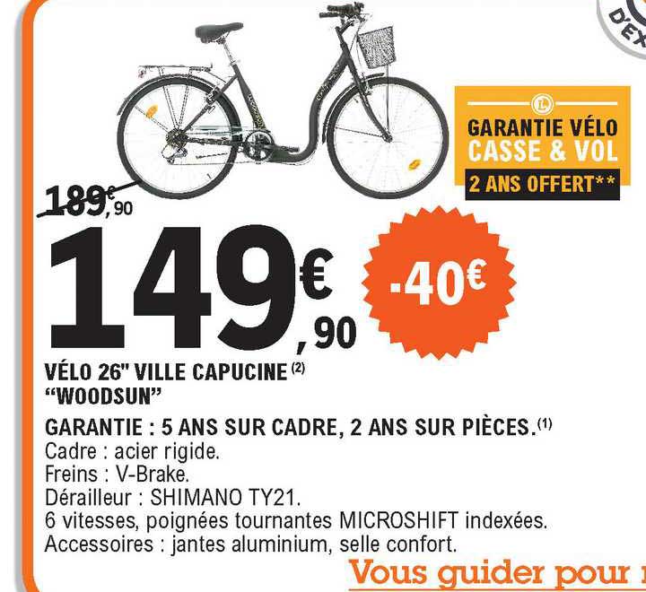 vélo 26" ville capucine "woodsun"