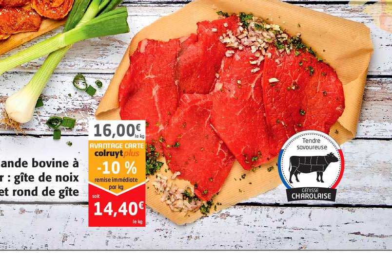 viande bovine : gîte de noix et rond de gîte