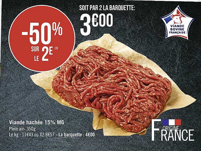 Viande Hachee 15% MG