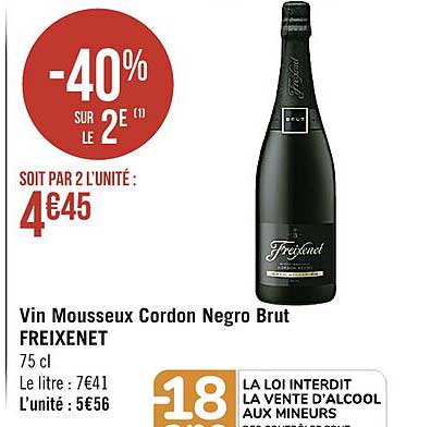 vin mousseux cordon negro brut freixenet