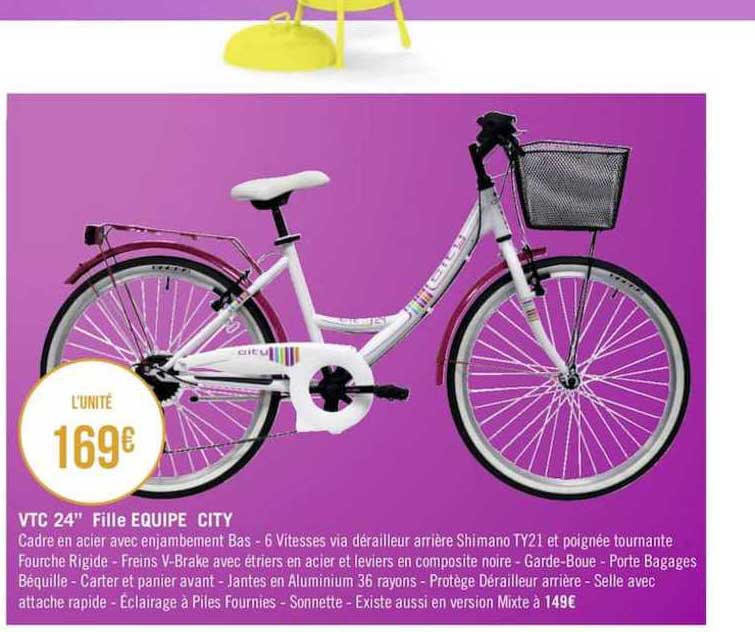 VTC 24" fille equipe city