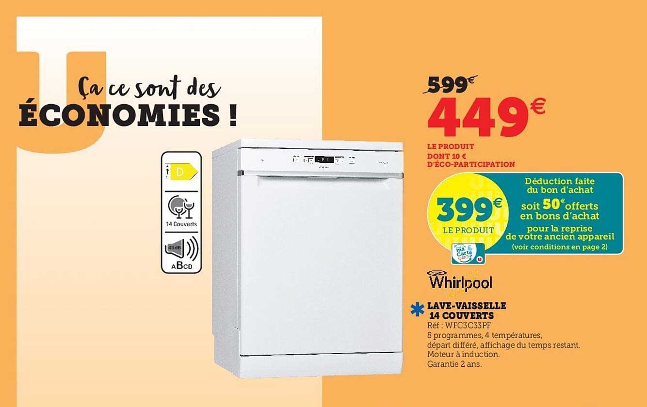 whirlpool lave-vaisselle 14 Couverts