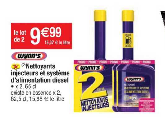 wynn's nettoyants injecteurs et système d'alimentation diesel