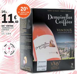 -20% de réduction immédiate aoc ventoux "demosselles coiffées