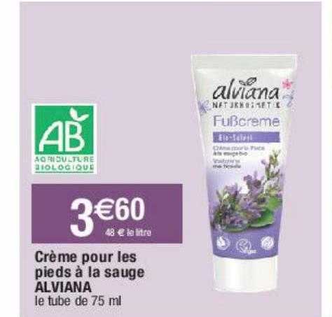 crème pour les pieds à la sauge alviana