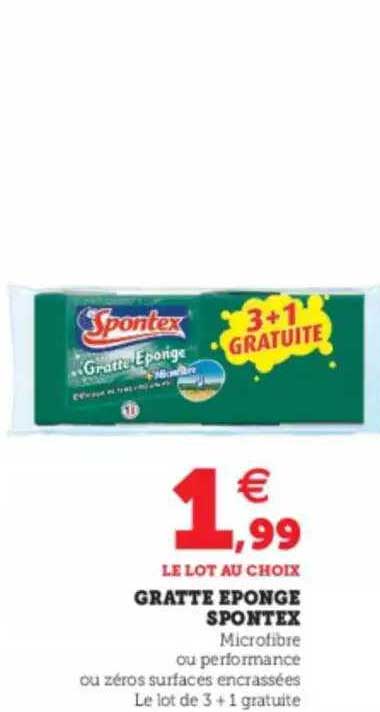 gratte éponge spontex