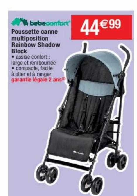 poussette canne multiposition rainbow shadow block bébéconfort