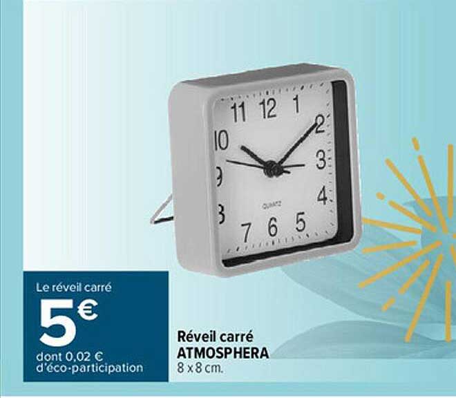 Réveil Carré Atmosphera