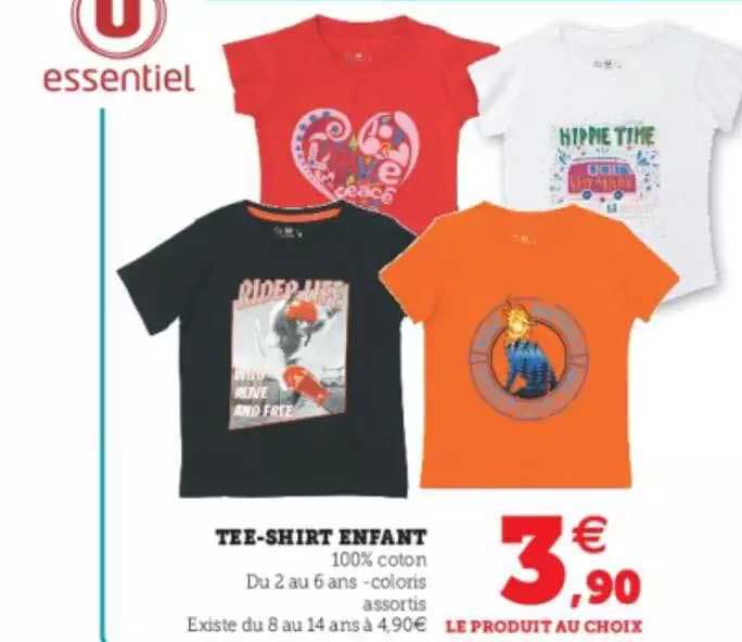 tee-shirt enfant u essentiel
