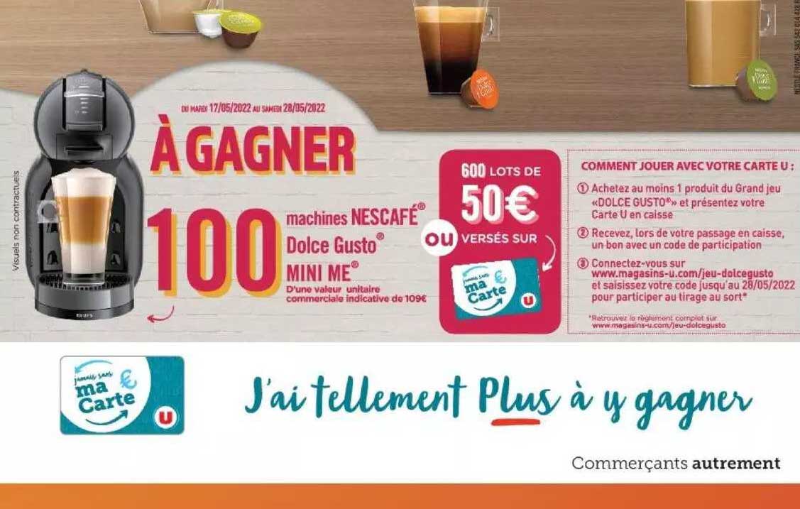 100 machines nescafé dolce gusto mini me à gagner