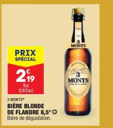 3 monts bière blonde de flandre