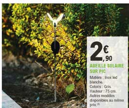 abeille solaire sur pic