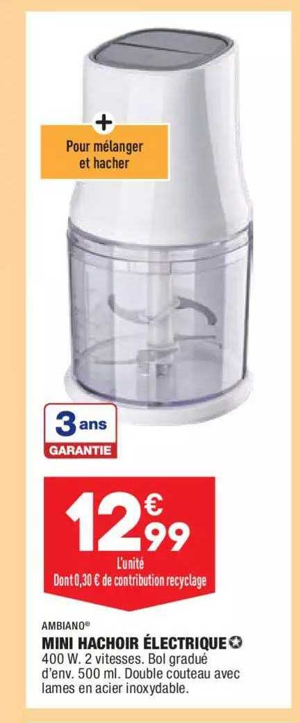 Ambiano Mini Hachoir électrique