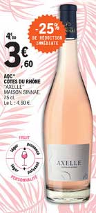 aoc côtes du rhône axelle maison sinnae