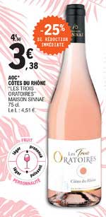 aoc côtes du rhône les trois oratoires maison sinnae