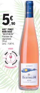 aoc pinot noir rosé "bestheim"