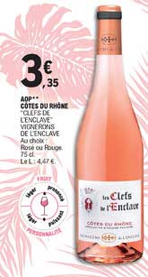 aop côtes du rhône clefs de l'enclave vigne rons de l'enclave