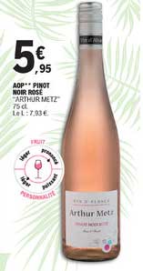 aop pinot noir rosé "arthur metz"