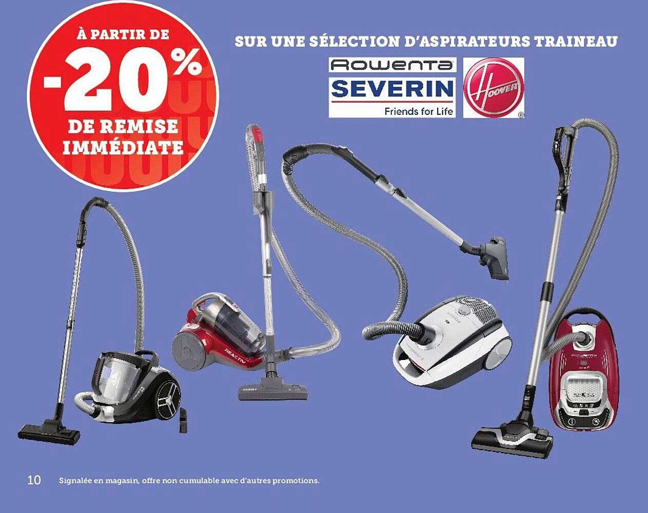 Aspirateurs Traineau Rowenta, Severin, Hoover