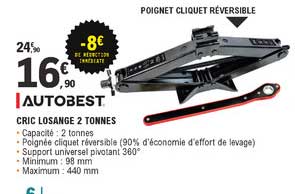 autobest cric losange 2 tonnes