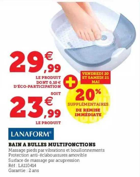 bain à bulles multifonctions lanaform