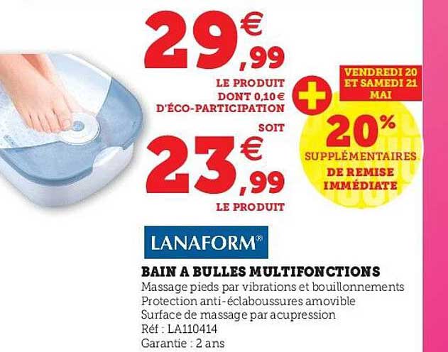 bain à bulles multifonctions lanaform