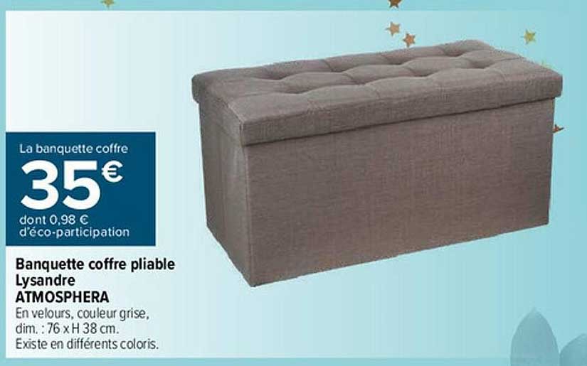 Banguette Coffre Pliable Lysandre Atmosphera