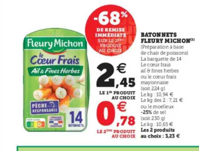 Bâtonnets Fleury Michon