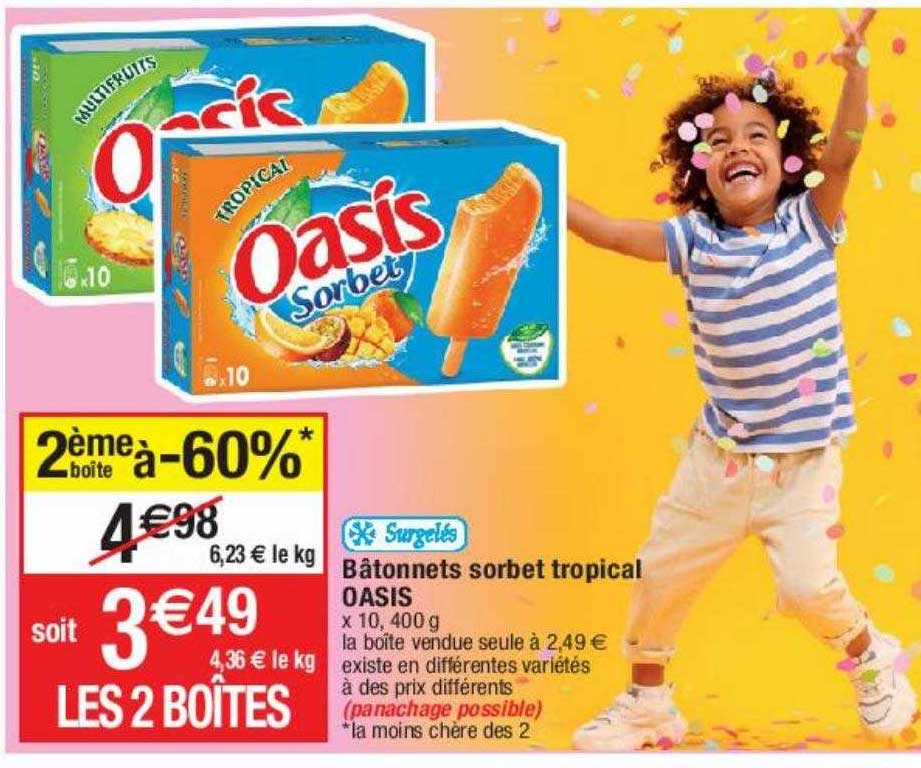 Bâtonnets Sorbet Tropical Oasis