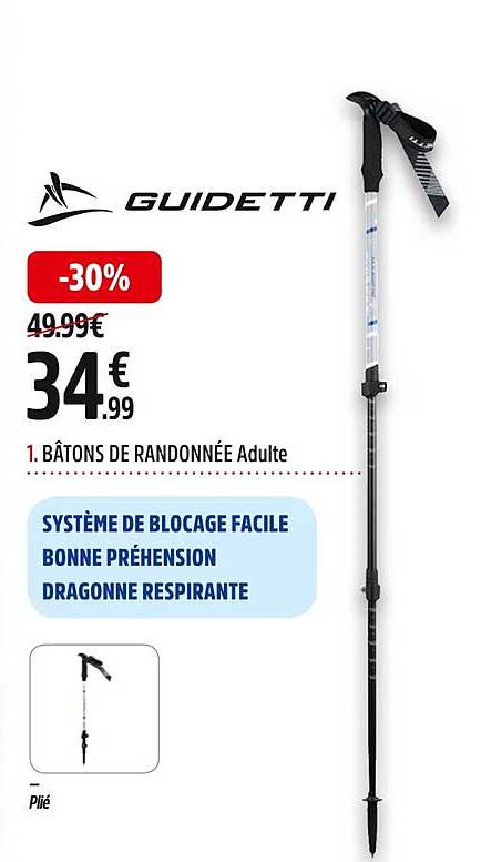bâtons de randonée adulte guidetti