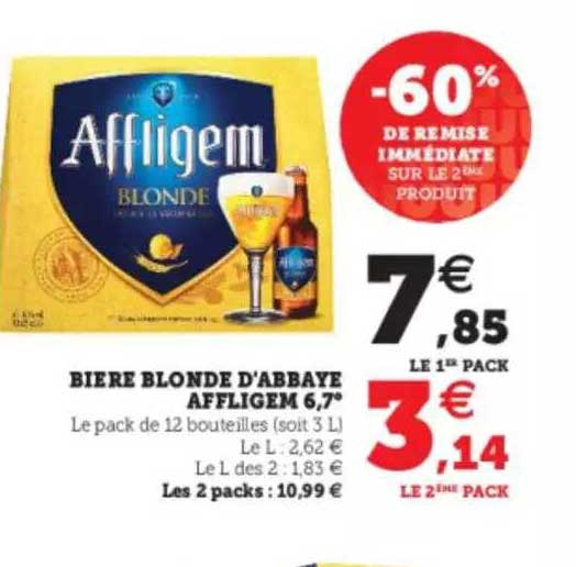 Bière Blonde D'abbaye Affligem 6,7°