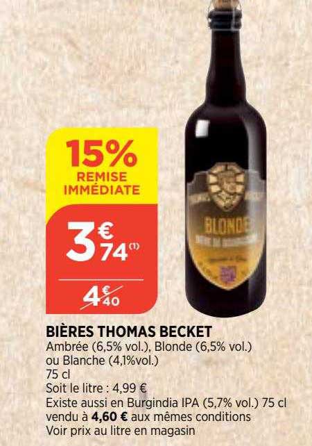 bières thomas becket