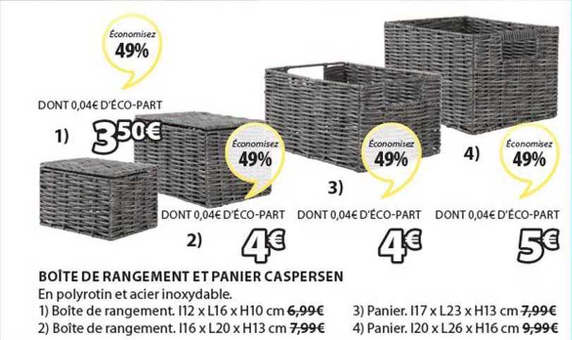 boîte de rangement et panier caspersen