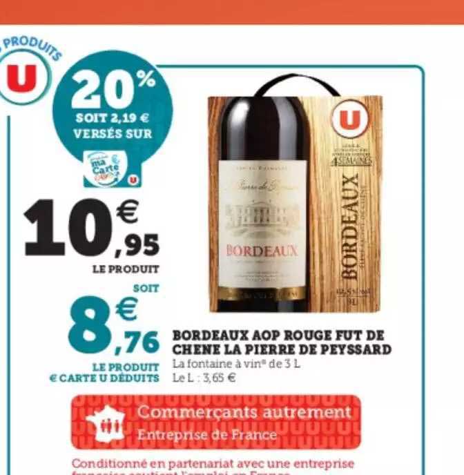 Bordeaux Aop Rouge Fut De Chêne La Pierre De Peyssard