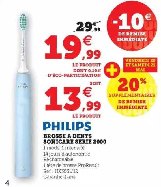 brosse à dents sonicare série 2000