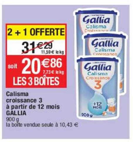 calisma croissance 3 à partir de 12 mois gallia