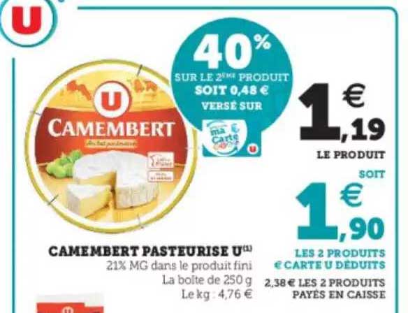 Camembert Pasteurise U