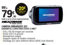 caméra embarquée 222 nextbase