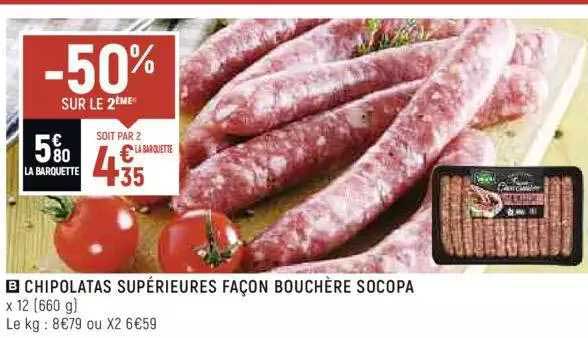 chipolatas supérieures façon bouchère socopa