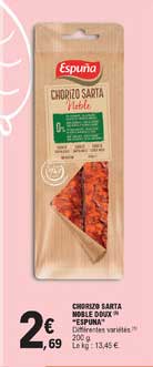 chorizo sarta noble doux "espuna"