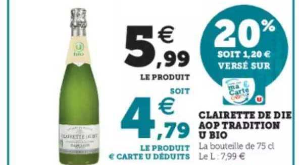 clairette de die aop tradition u bio