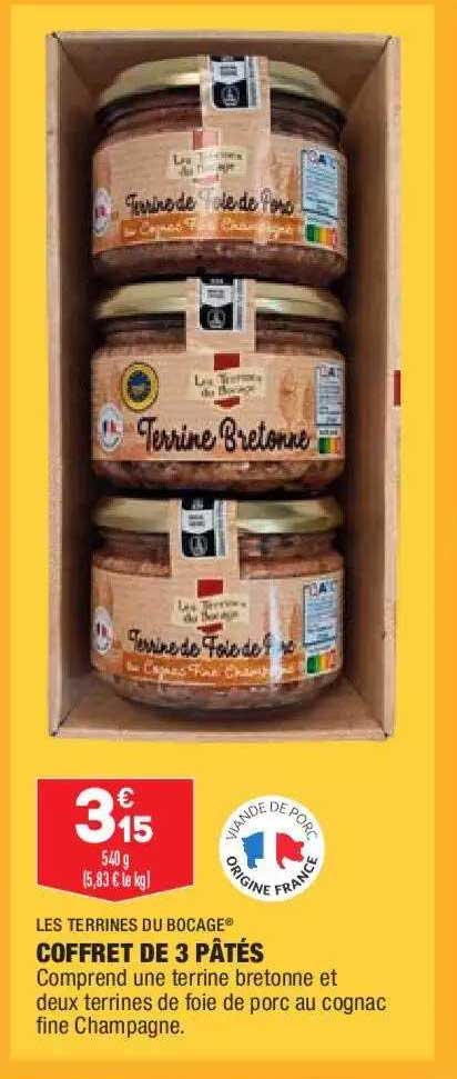 Coffret De 3 Pâtés Les Terrines Du Bocage