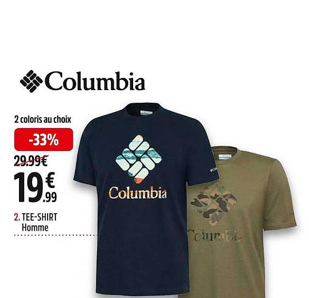 columbia tee-shirt homme