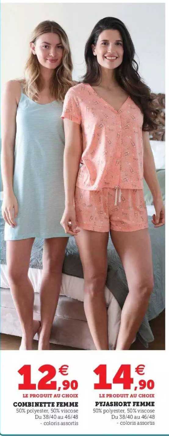 combinette femme, pyjashort femme