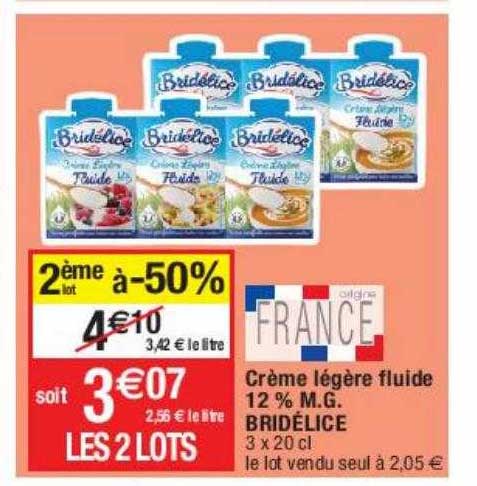 Crème Légère Fluide 12% Mg Bridélice