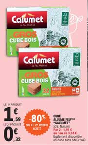 cube allume feu "calumet" 80% de réduction immédiate