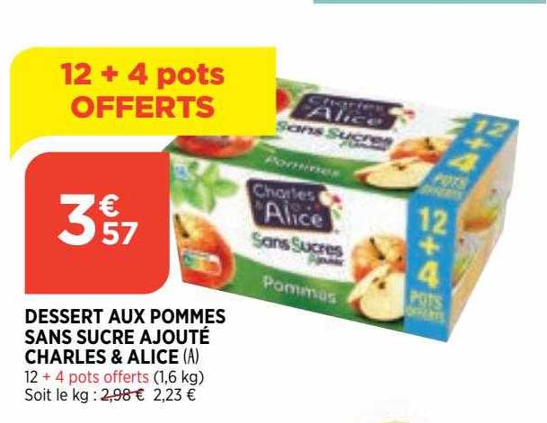 dessert aux pommes sans sucre ajouté charles & alice