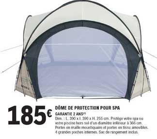dôme de protection pour spa garantie 2 ans