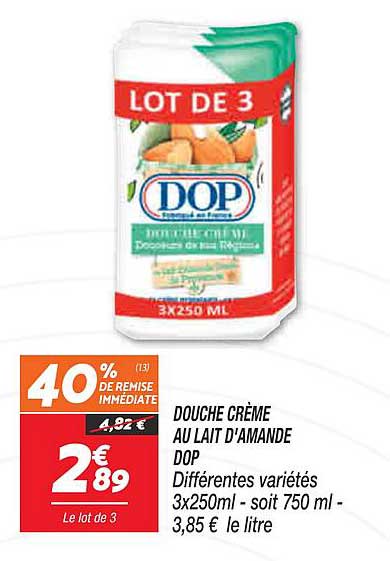 douche crème au lait d'amande dop